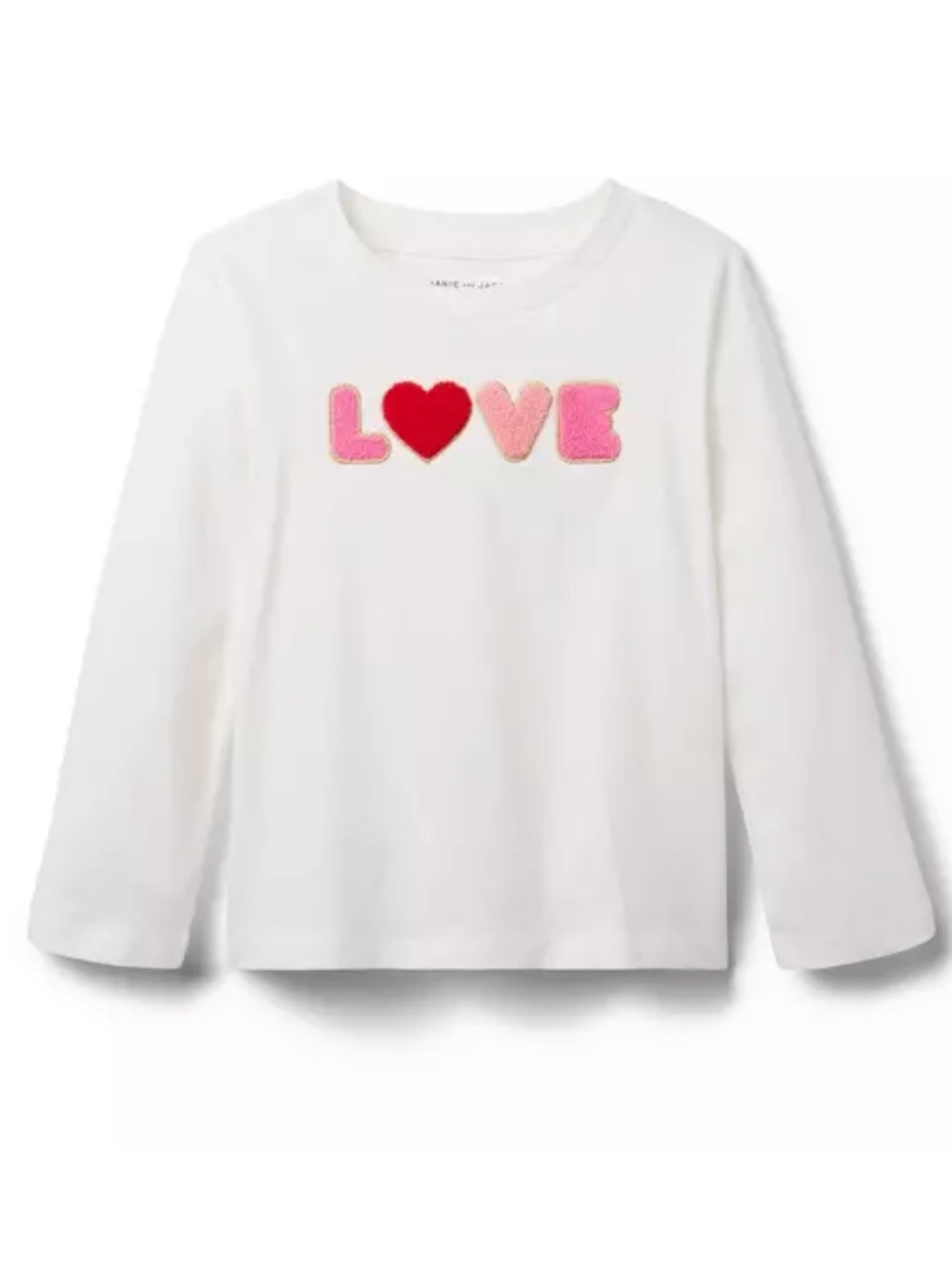 NWOT Janie and Jack Girl’s Long-Sleeve Love Tee